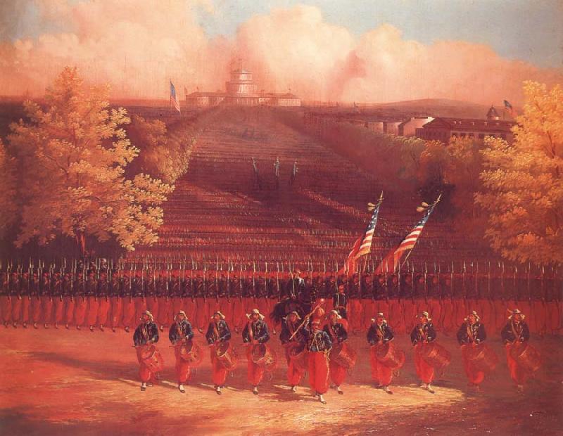 unknow artist The Army of the Potomac Marching up Pennsylvania Avenue,Washington Sweden oil painting art